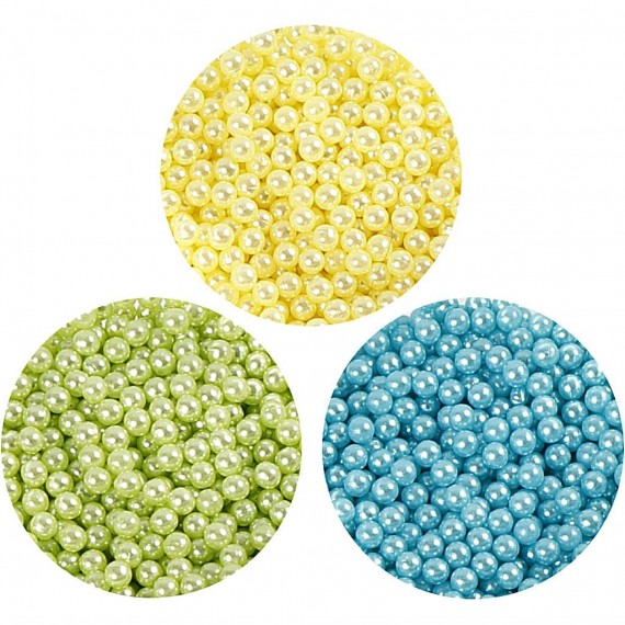Pearl Clay - Blå, gul og grønn