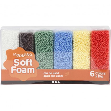 Soft Foamprimær farger, 6pk  - Flergangsbruk